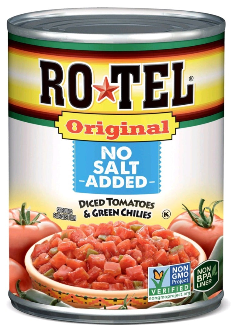 Rotel No Salt Added diced tomatoes & green chilis