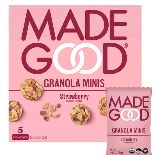 MadeGood Strawberry Granola Minis, 0.85 oz, 5 Count