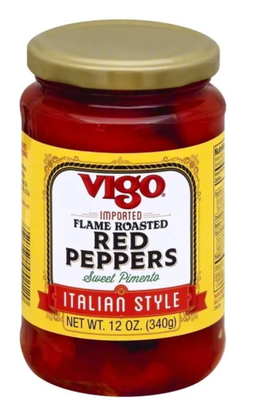 Vigo Foods Flame Roasted Red Peppers, 12 oz