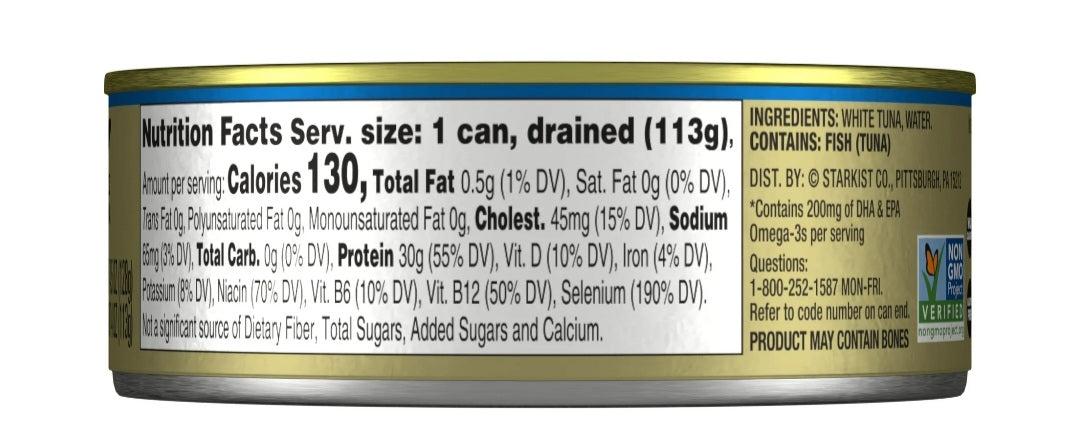 StarKist Selects Chunk White Albacore Tuna in Water, No Salt Added, 4.5 oz Can