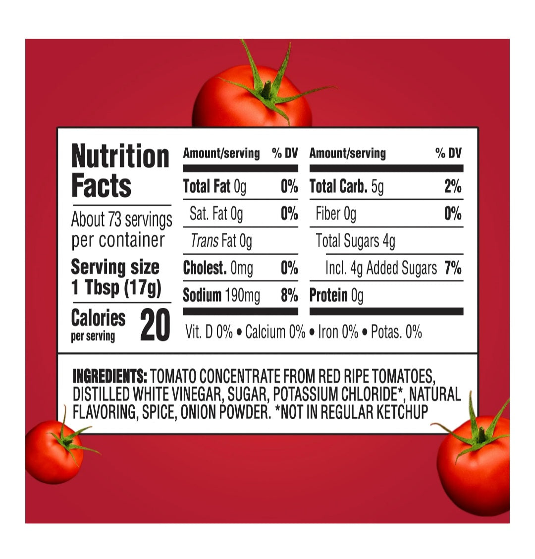 Heinz Tomato Ketchup with No Salt Added, 14 oz Bottle