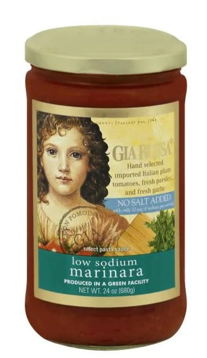 Gia Russa Pasta Sauce, Select, Low Sodium Marinara 24 oz (680 g)