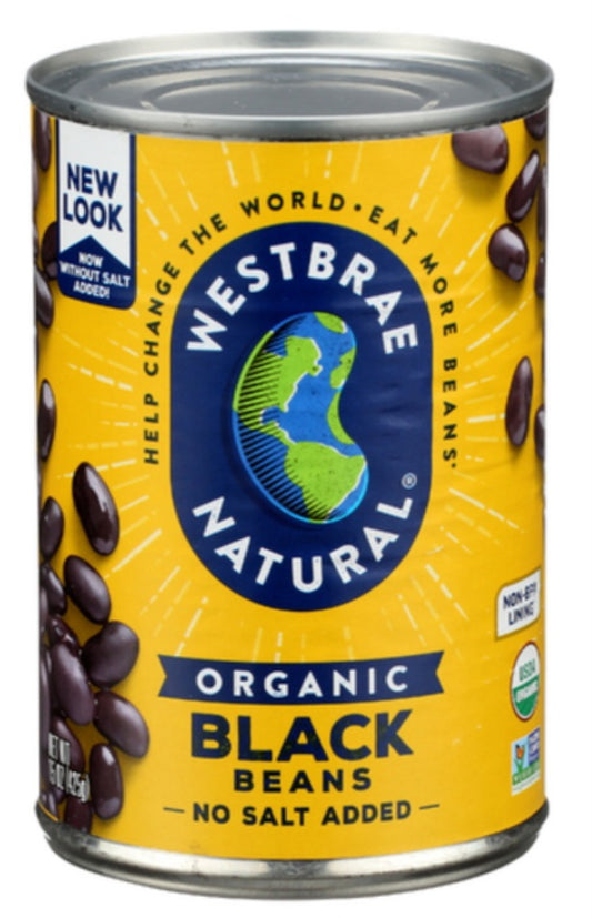 Westbrae Organic No Salt Added Black Beans 15oz