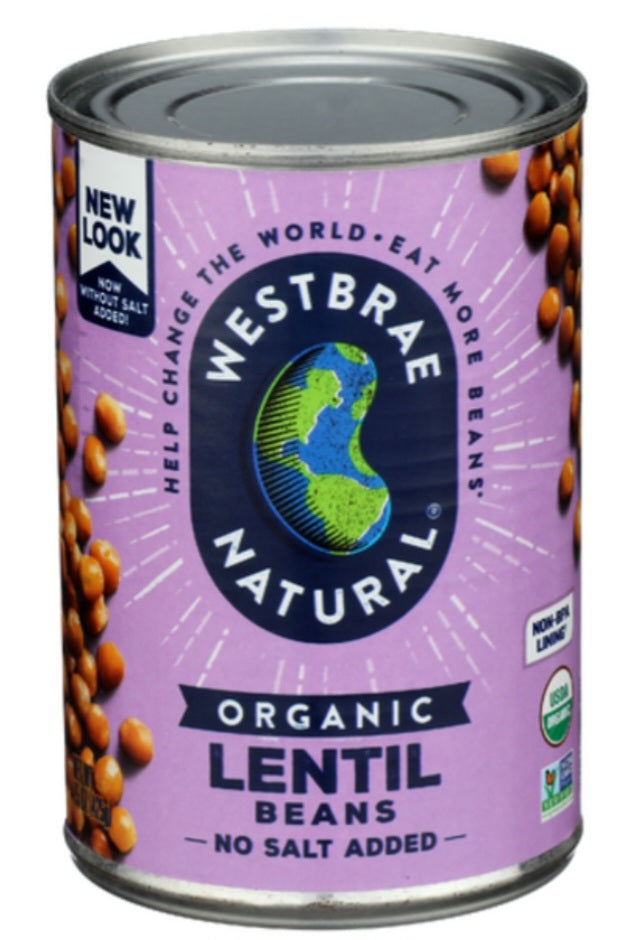 Westbrae Organic Low Sodium Lentils 15 oz