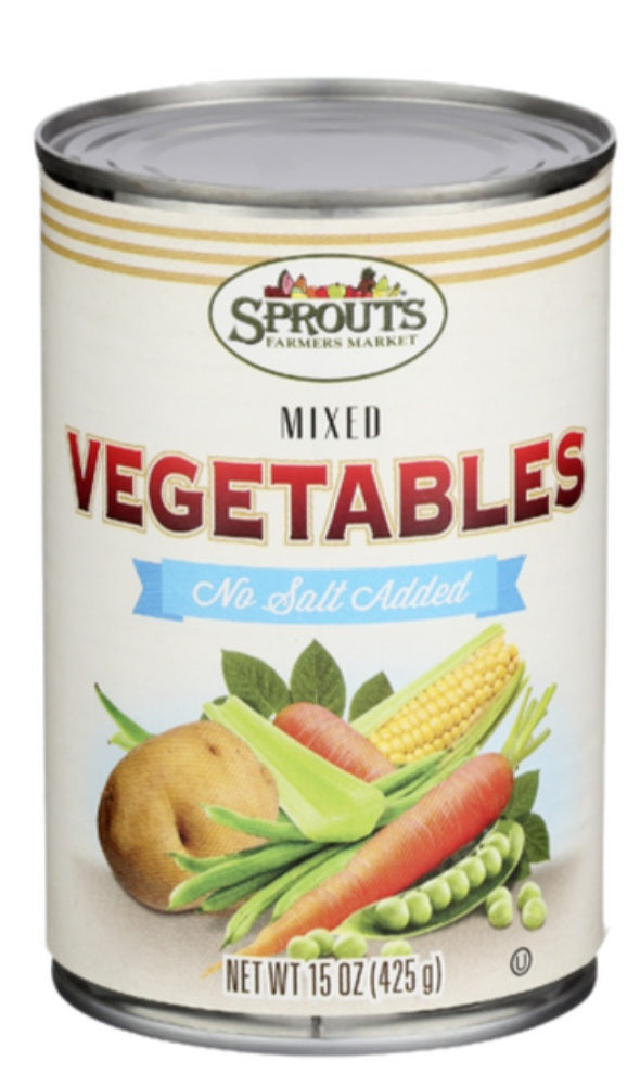 Sprouts No Salt Added Canned Mixed Vegetables 15 oz