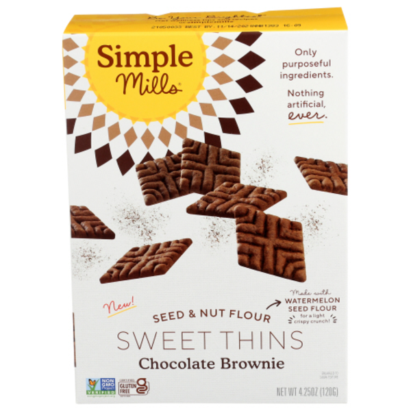 Low Sodium Simple Mills Chocolate Brownie Seed & Nut Flour Sweet Thins